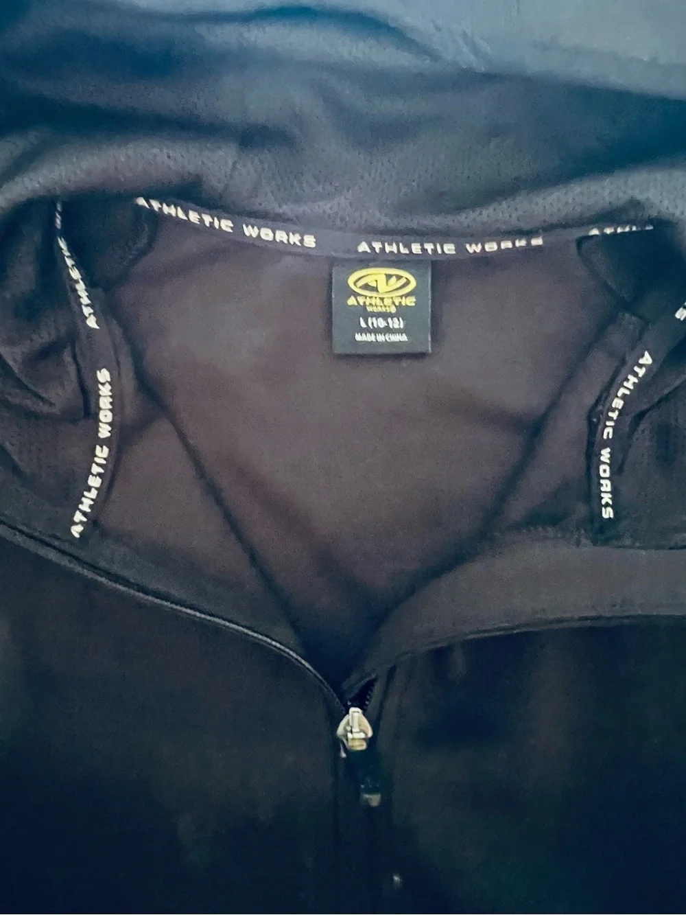 Athletic Works Sz L(10-12) Kids Black Hoodie Sweatshirt